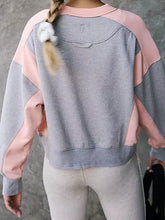 Cobra Kai S06 Mary Mouser Peach Grey Cropped Sweatshirt